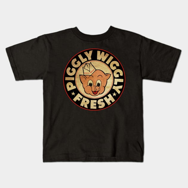 Piggly Wiggly Fresh | Black Style Kids T-Shirt by sikecilbandel